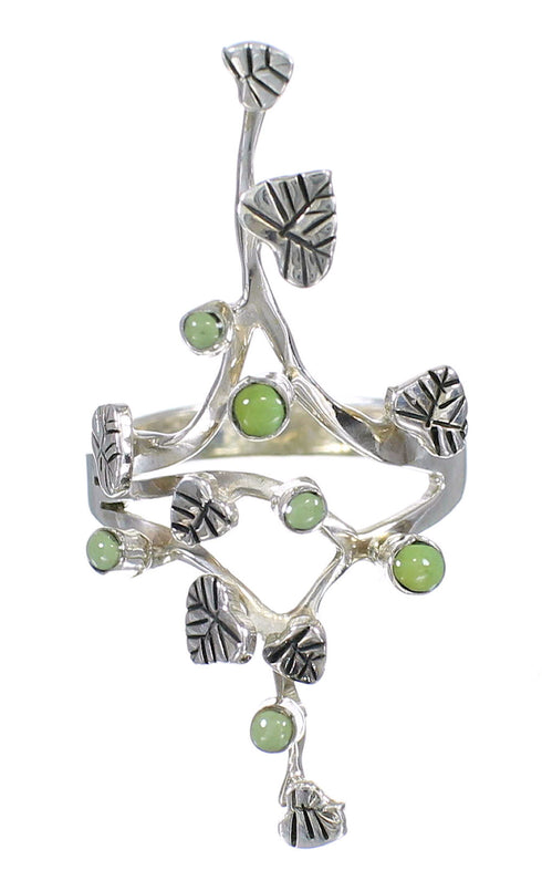 Turquoise Southwest Authentic Sterling Silver Jewelry Ring Size 8-1/4 VX62356